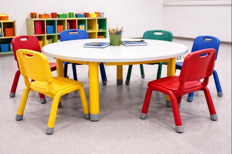 cadeira em grupo para escola